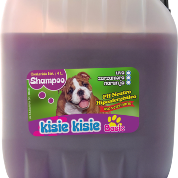 Shampoo Kisie Kisie Repelente Coco, Durazno, Mar Azul, Herbal 4 L